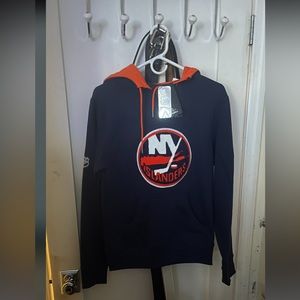 New New York Islanders Fan Sweat Hoodie Size S With Chenille Patches